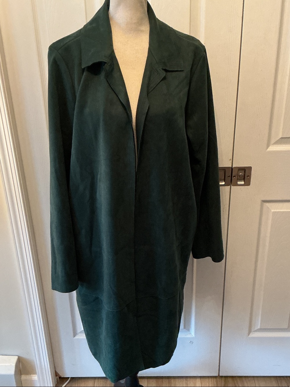 NWT Philosophy Forest Green Open-Front Long  Coat